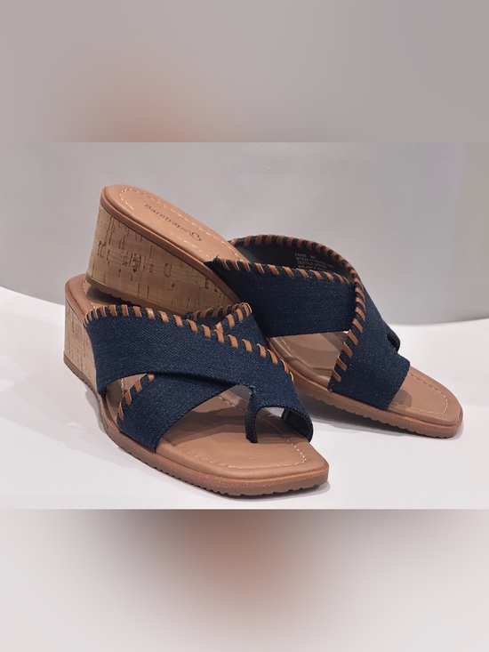 BareTraps Shoes - BareTraps Denim Paige slip-on sandal